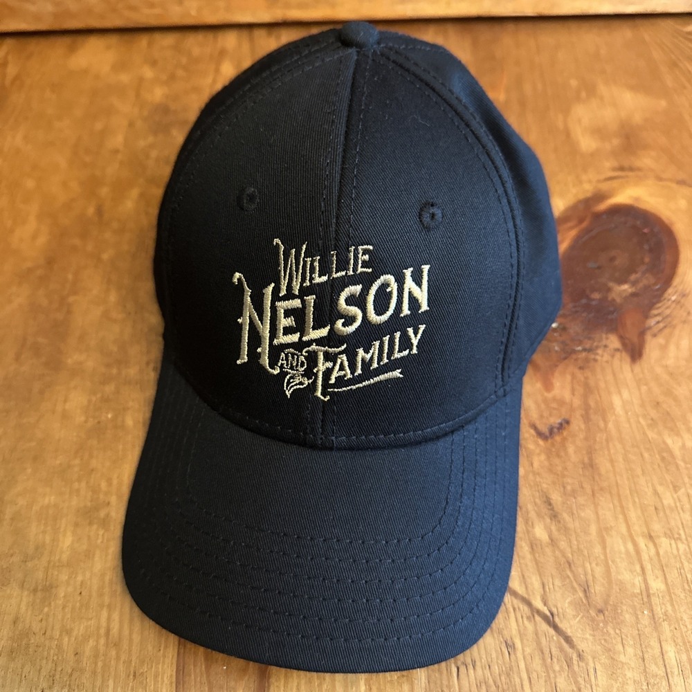 Willie Nelson and Family Concert Tour Logo Otto Baseball Hat Cap Black